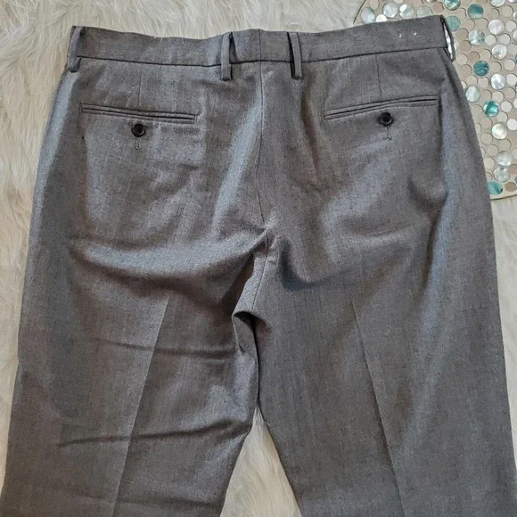 J Crew Mens Slim Bedford Wool Dress Pants Size 36 x 30 Gray Straight Leg - Picture 6 of 8